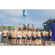Portrait des soldats du sous-groupement du matériel (SGMAT) participant à une compétition sportive à Deir Kifa, au Sud-Liban.
