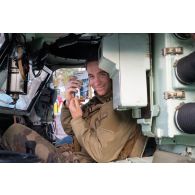 Portrait d'un démineur du groupement de plongeurs-démineurs de la Méditerranée (GPD Med) à Meiss El Jabal, au Sud-Liban.