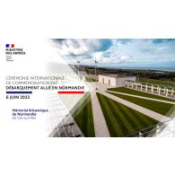 Cérémonie internationale de commémoration du Débarquement allié en Normandie à Ver-sur-Mer.