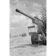 Un canon antiaérien soviétique détruit ou abandonné.