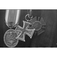 Décorations d'un vétéran allemand de la Grande Guerre.