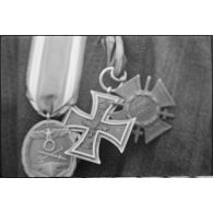 Décorations d'un vétéran allemand de la Grande Guerre.