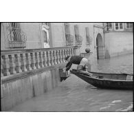 Le Rhin est sorti de son lit, la ville de Koblenz (Coblence) est inondée.