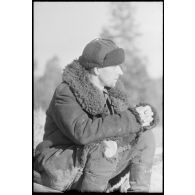 Portrait d'un prisonnier ou d'un villageois requis par les forces allemandes.