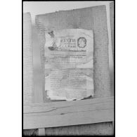 Un tract russe illustré par les portraits de Staline et Lénine.