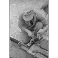 Alimentation en munitions pour les mitrailleuses.