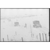 Des camions chenillés Raupenschlepper Ost (RSO) tractent des pièces antichars 7,5 cm Pak 40.