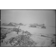 Dans le secteur de Vitebsk (Witebsk), les lignes allemandes avec le schwere Panzerjäger-Abteilung 519. (hiver 1944).
