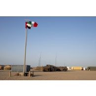Vue de la place d'armes du camp d'Al Hamra, aux Emirats arabes unis.