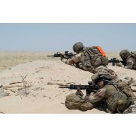 Un groupe de combat du 92e régiment d'infanterie (RI) prend position dans la région d'Al Hamra, aux Emirats arabes unis.