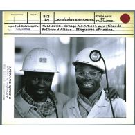 Africains en France. Mulhouse. Voyage ASATOM. Stagiaires en visite aux Mines de potasse d'Alsace.