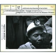 Africains en France.  Mulhouse. Voyage ASATOM. Stagiaires en visite aux Mines de potasse d'Alsace.