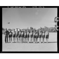 Portrait de groupe de l'équipe de cross-country du 19e CA (corps d'armée) lors d'une compétition à Alger.