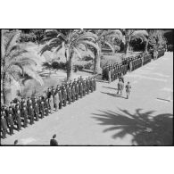 Fête annuelle de l'EMPNA (l'Ecole militaire préparatoire nord-africaine) d'Hammam Righa, en présence du général de corps d'armée Henry Martin, commandant le 19e corps d'armée (CA).