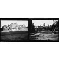 Archives photographiques de Jules-Louis Breton (1872-1940). Plaques de verre [Villages en ruine, visites de personnalités dans les tranchées, etc.].