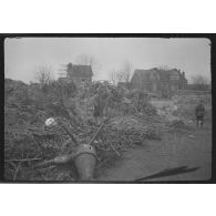 [Visite des débris du Zeppelin écarsé sur Compiègne le 17 mars 1917, s.d.]