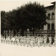 Les musiciens du 1er RIM pendant la journée portes ouvertes au quartier Rabier à Sarrebourg, fête du 37e régiment d'infanterie.