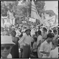 Manifestation du 19 juillet 1954 à Hanoï.