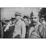 Le réarmement de l'armée française : inspection du général d'armée Henri Giraud à Casablanca.