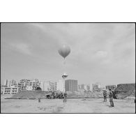 Lancement d'un ballon sonde, Beyrouth.