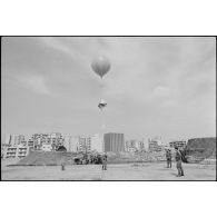 Lancement d'un ballon sonde, Beyrouth.