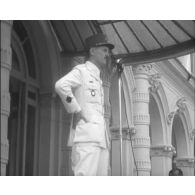 Discours du général Leclerc au Palais du gouverneur général à Saigon.