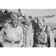 Portrait de pilotes du Sturzkampfgeschwader 3, après le retour de la 100e mission aérienne.