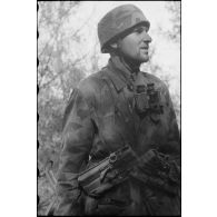 Portrait d'un parachutiste de la 4.Fallschirmjäger.Division lors des combats au nord-ouest d'Anzio-Nettuno.