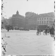 [Arrivée de troupes anglais sur la Stephanplatz, Hambourg, s.d.]