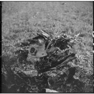 Plan rapproché des débris d'un avion allemand abattu dans le secteur de la 3e armée.