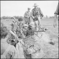 Positionnement des troupes franco-vietnamiennes en bordure du village d'An Lao au cours de l'opération Méduse.