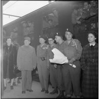 L'arrivée du Bataillon de Corée à la gare de Lyon (Paris).