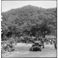 Le camp de base du Bataillon français de l'ONU à Kapyong.