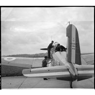 Le bombardier Vought 156 F n°13 (AB1-12) de l'escadrille AB1 à Cherbourg.
