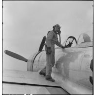 Pilote sur P-47.