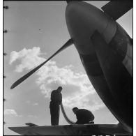 Rechargement d'un P-51.