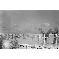 Les pluies du 5 octobre ont inondé le cimetière militaire allemand situé entre Marsa Matruh et El Daba (Egypte).