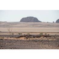 Paysage désertique sur l'axe Berliet, au Niger.