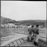Un groupe de marins du Génie à Oran.