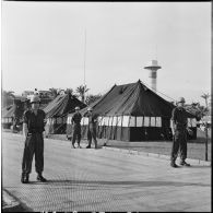 Cantonnement du détachement norvégien de l'ONU à Port-Saïd.