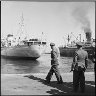 L'arrivée d'éléments du bataillon yougoslave de l'ONU à Port-Saïd.