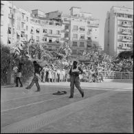 Stade Leclerc d'Alger. Cérémonie du centenaire des troupes coloniales.