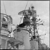 Les radars du bateau escorteur d'escadre 