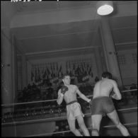 Demi-finale et finale interarmes de boxe d'Afrique du Nord au foyer civique les 7 et 8 février 1958.