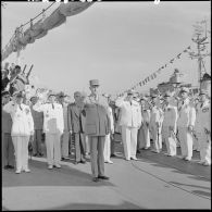 Alger. Le général de Gaulle à bord du croiseur 