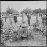 Mostaganem. Obsèques du colonel Jeanpierre du 1er régiment étranger de parachutistes (REP).