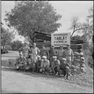 Le 4e peloton du 3e régiment de chasseurs d'Afrique (RCA) à Tablat.
