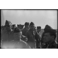 [Pendant un défilé de la 2e division blindée devant le général de Gaulle à Landsberg (Allemagne) le 19 mai 1945.]