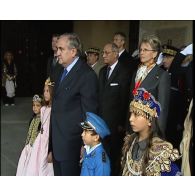 Cérémonie nationale d'hommage aux harkis aux Invalides le 25 septembre 2002 en présence de Jacques Chirac, président de la République.