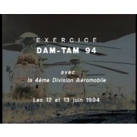 Exercice DAM/TAM 1994.